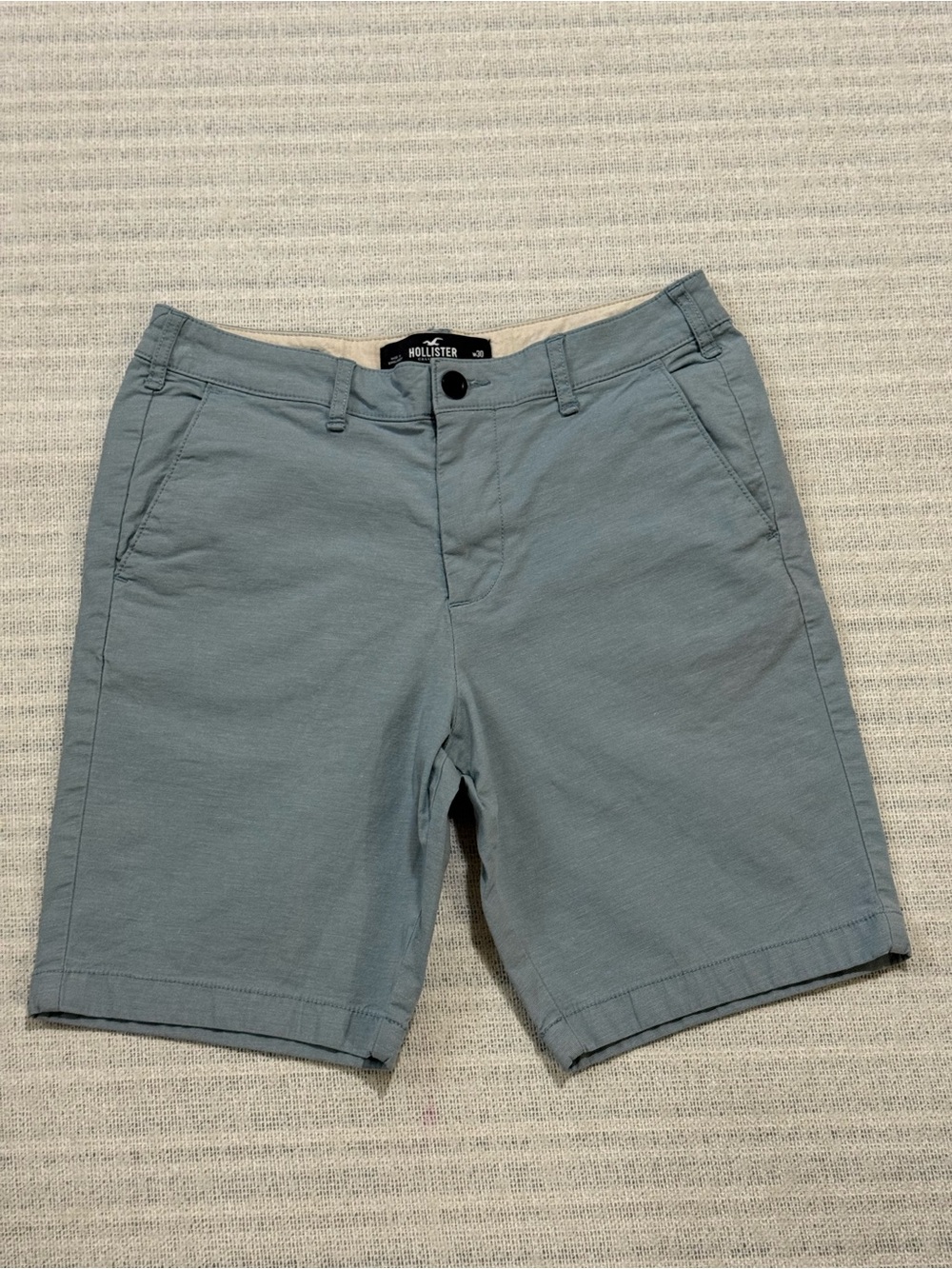 Hollister Men's Light Blue Epic Flex Chino Shorts Sz 30
